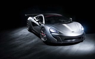 Silver sports car dark room 13 - its light free wallpaper