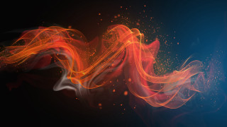 Colorful smoke swirl abstract fire - the left side free wallpaper