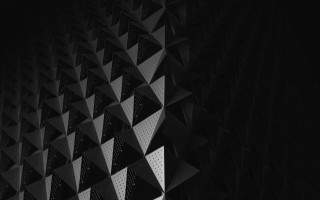 Black white building triangular clock - photo of a building free wallpaper