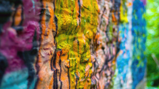 Colorful wall graffiti bokeh blurry - graffiti paint free wallpaper