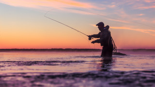 Fisherman sunset beach mountain water - cinematic photography free wallpaper