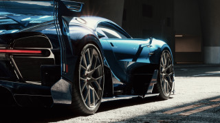 Blue sports car parked sunlight - unreal engine free wallpaper for desktop