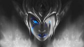 Blue eyes smoke background glowing - autodestructive art free wallpaper