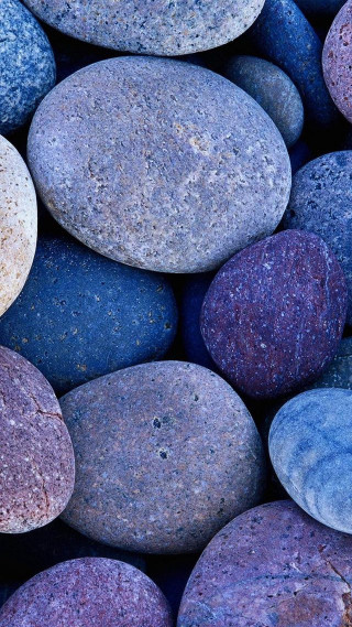 Colorful rocks different sizes variety 3 - minimalism free wallpaper for mobile
