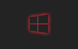 Red glowing window black background - dynamic lighting free wallpaper for desktop