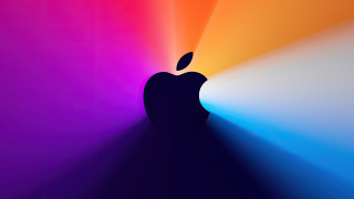 Apple rainbow light ray gradient - a rainbow light free wallpaper