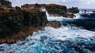 Rocky cliff crashing wave ocean - the cliff free wallpaper