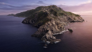 Ocean mountain rock reef sunset - unreal engine free wallpaper for desktop