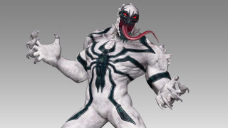 White spiderman red nose black - white skin free wallpaper