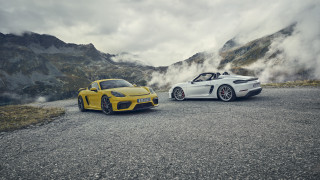 Yellow sports cars mountains smoke - the mountain free wallpaper