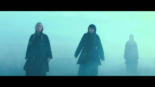 Three people fog field grass - andrei rublev free wallpaper