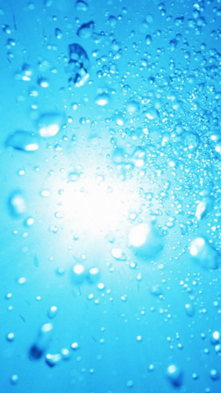 Blue background water droplets bright - a microscopic photo free wallpaper for mobile