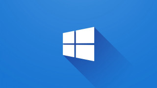 Blue windows logo shadow 4k - the right side of the image free wallpaper