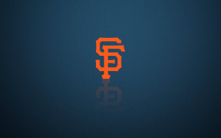 Red orange logo blue background - the bottom corner free wallpaper