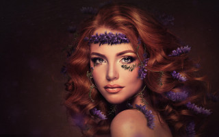 Woman flower wreath fantasy digital - anna dittmann free wallpaper