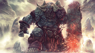 Giant demon mountain back fantasy - a giant demon free wallpaper