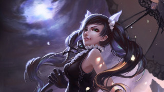 Gothic portrait woman cat ears - artgerm free wallpaper