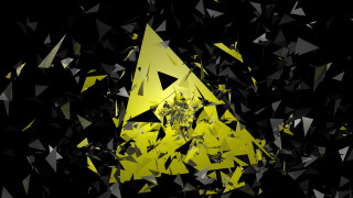 Triangle yellow altarichiero volumetric light - a triangle free wallpaper for desktop