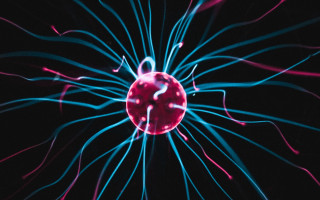 Red blue plasma glowing graphics - plasma free wallpaper