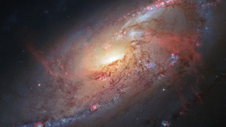Colorful spiral space galaxy moon - the center of the picture free wallpaper