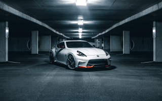 White sports car parking garage 2 - a parking garage free wallpaper for desktop