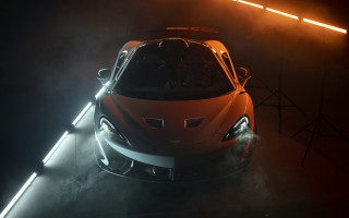 Dark car lit anamorphic render - anamorphic free wallpaper for desktop