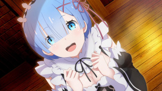 Anime girl blue hair white 10 - a picture in a room free wallpaper