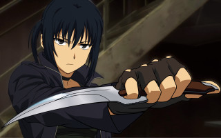 Man holding sword dark room 5 - ufotable free wallpaper for desktop