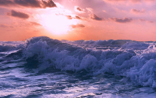 Ocean sunset clouds beach city - ocean free wallpaper for desktop