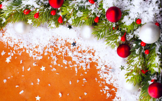 Christmas ornaments snow star deer - a christmas background free wallpaper