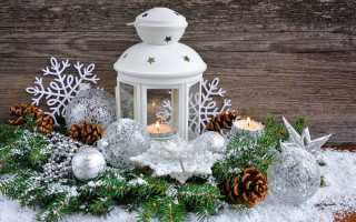 Lantern candle snow pinecones ornamental - pine free wallpaper for desktop