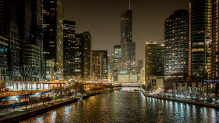 River city night bridge tokyo - cityscape free wallpaper