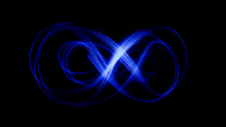 Blue light painting letter w - david imms free wallpaper