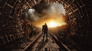 Man bike tunnel sky lightning 2 - a tunnel free wallpaper