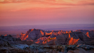 Sunset mountain range plane pink - carl hoppe free wallpaper for desktop