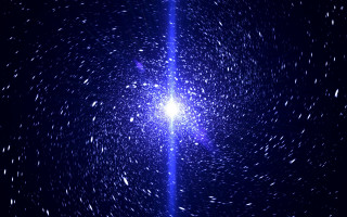 Blue light aurora stars milky - particle free wallpaper