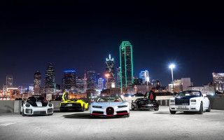Cityscape luxury parked cars night - luxury free wallpaper
