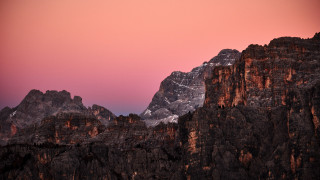 Mountain range pink sky matte - a few mountain free wallpaper