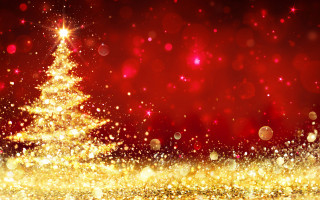 Christmas tree gold glitters red - gold glitter free wallpaper