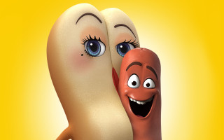 Hot dog hugging happy faces - a hot dog free wallpaper
