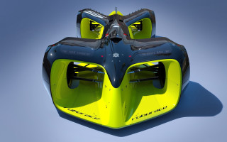 Futuristic vehicle cockpit rearwing 3d - a 3d image free wallpaper