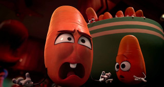 Hot dogs with faces cartoon - a cartoon scene free wallpaper