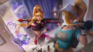 Woman girl cat guns leagues - her hand and a cat free wallpaper