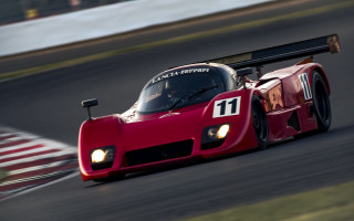 Red racecar number11 cobra sharplines - a race track free wallpaper