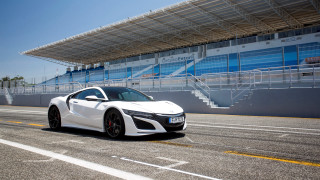 White sports car race track 3 - a mosaic free wallpaper