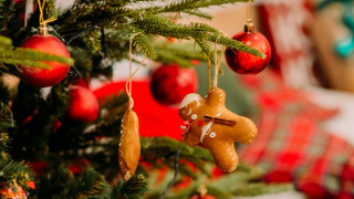 Christmas tree ornaments gingerbread man - a christmas tree free wallpaper
