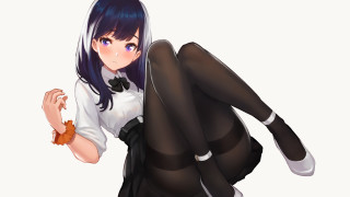 Black hair white shirt black - half body free wallpaper for desktop