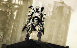 Futuristic man city robot sci - a giant robot free wallpaper