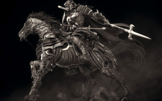 Knight horse sword fantasy armor - his hand and a sword free wallpaper