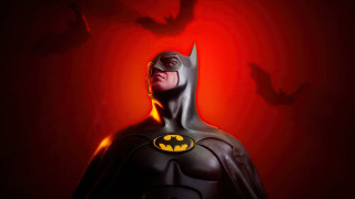 Batman red background bats glowing - a batman free wallpaper